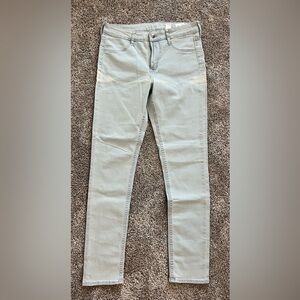 H&M Gray Skinny Jeans Smooth Denim, Size: 28